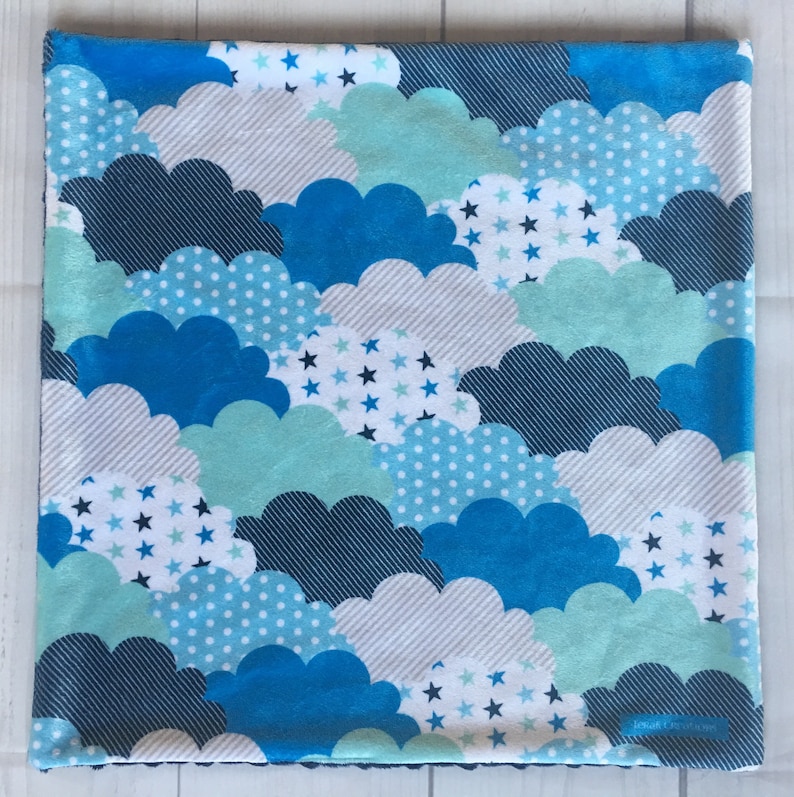 Minky Lovey Boy Lovey Baby Gift Lovey Blanket 17x17 Car Seat Lovey Cloud Lovey Baby Boy Lovey Minky Lovey Minky Lovey for Baby