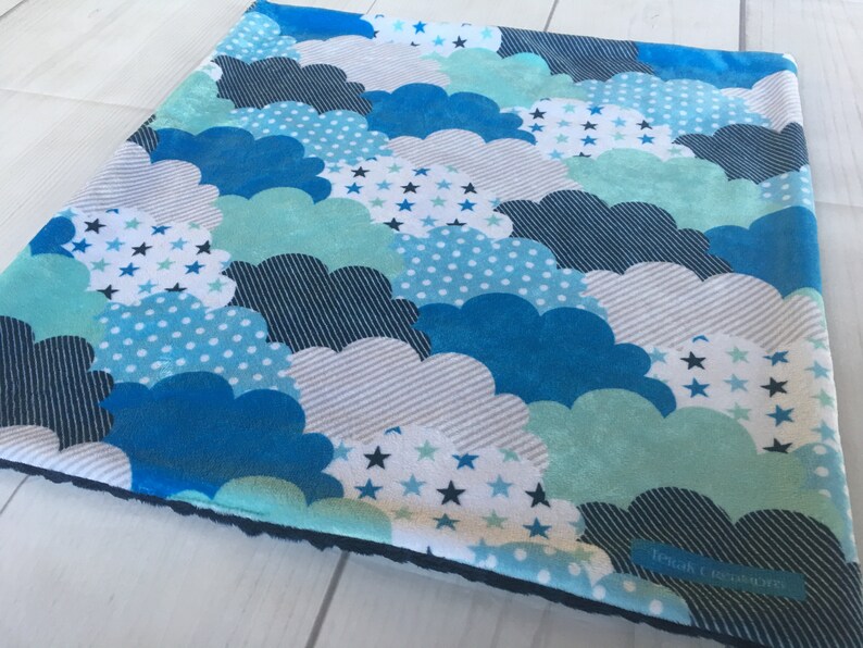 Minky Lovey Boy Lovey Baby Gift Lovey Blanket 17x17 Car Seat Lovey Cloud Lovey Baby Boy Lovey Minky Lovey Minky Lovey for Baby