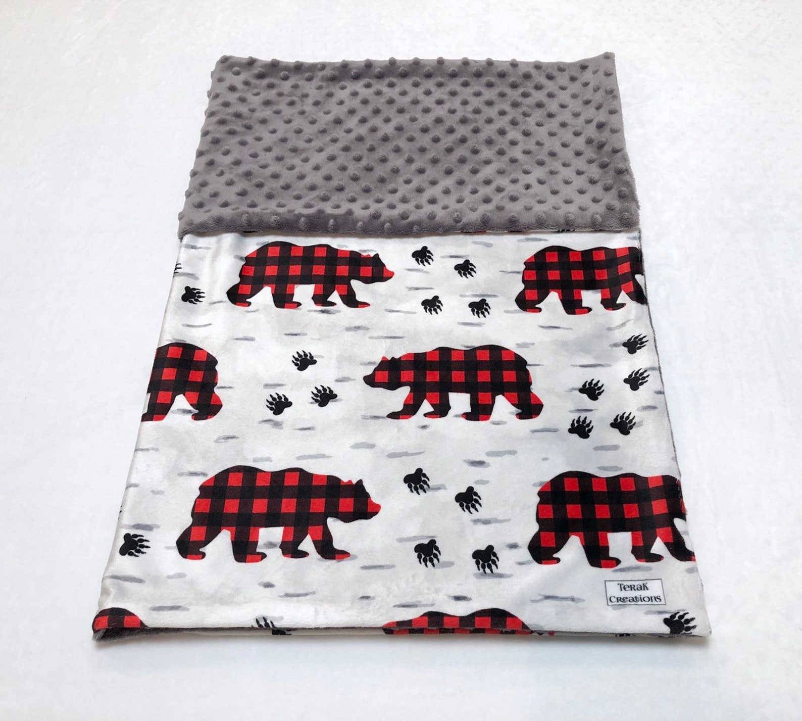 Personalized Bear Blanket Minky Blanket Minky Baby Blanket Etsy