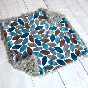 Leaf Lovey, Minky Lovey, 17&quot;x17&quot;, Baby Boy Lovey, Baby Girl Lovey, Minky Lovey Boy, Baby Gift, Car Seat Lovey, Minky Lovie, Security Blanket