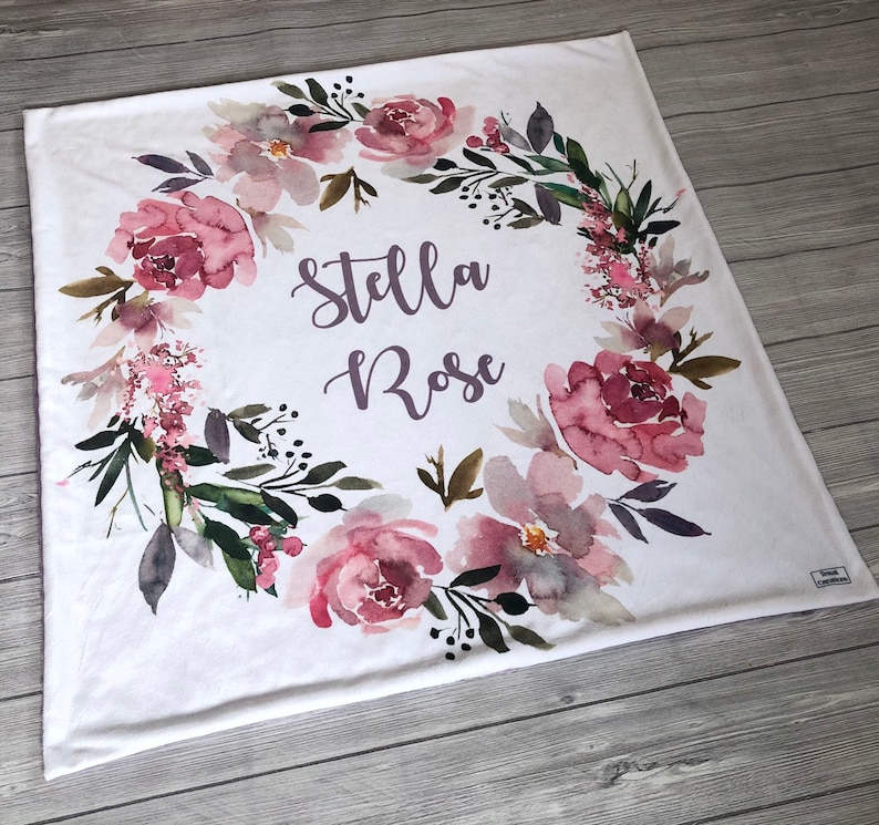 Personalized Baby Blanket Minky Blanket Minky Baby Blanket Etsy