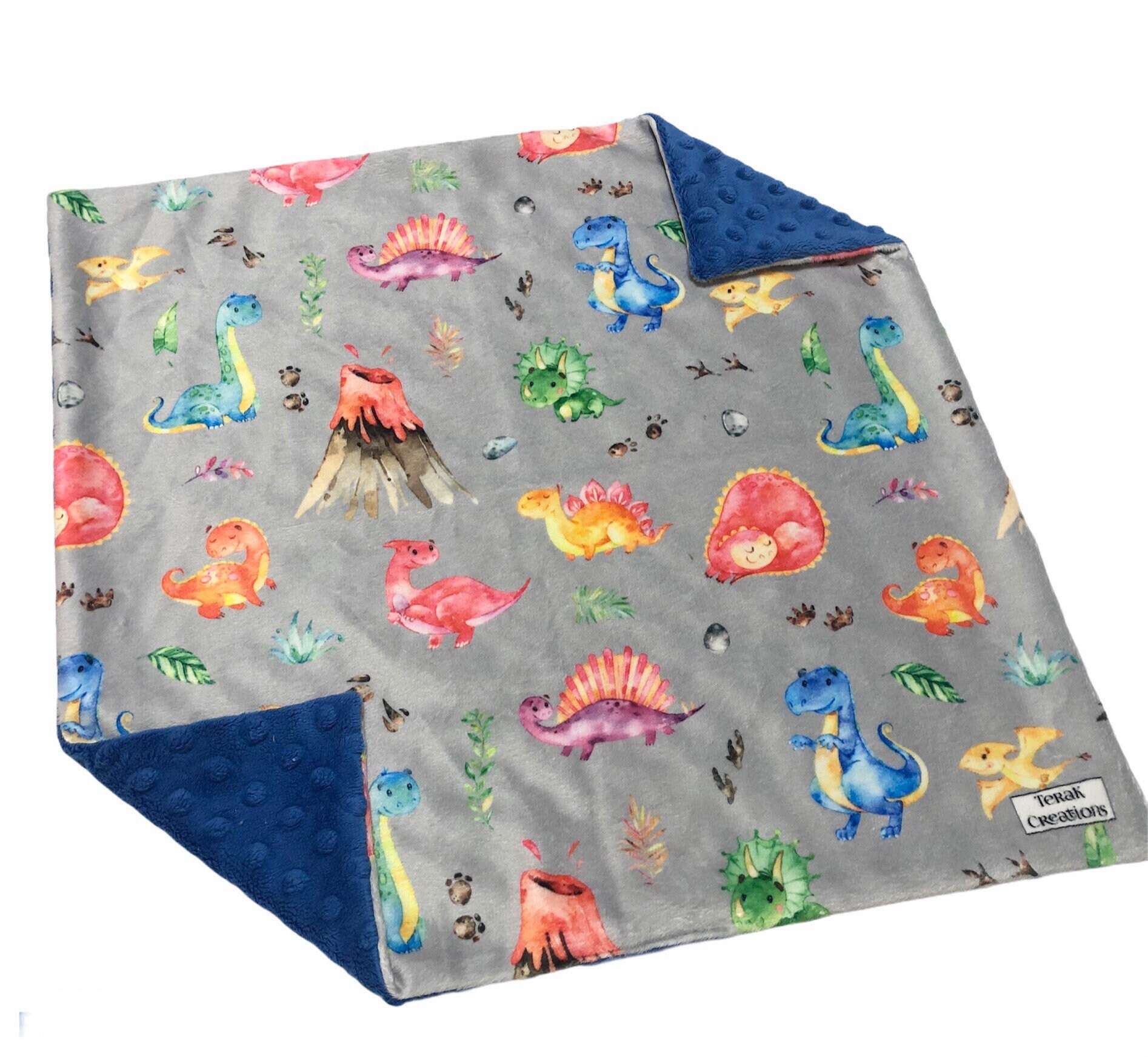 Dinosaur Lovey, 17"x17", Girl Lovey, Boy Lovey, Baby Lovey, Minky Lovey, Security Blanket, Gifts for Baby, Car Seat Lovey, Minky Lovie