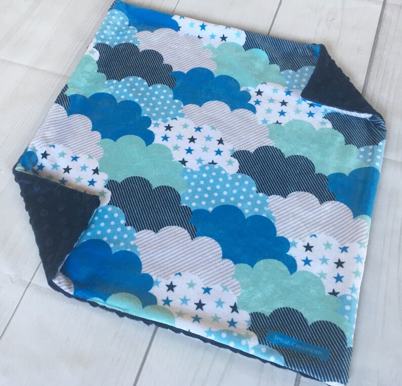 Minky Lovey Boy Lovey Baby Gift Lovey Blanket 17x17 Car Seat Lovey Cloud Lovey Baby Boy Lovey Minky Lovey Minky Lovey for Baby