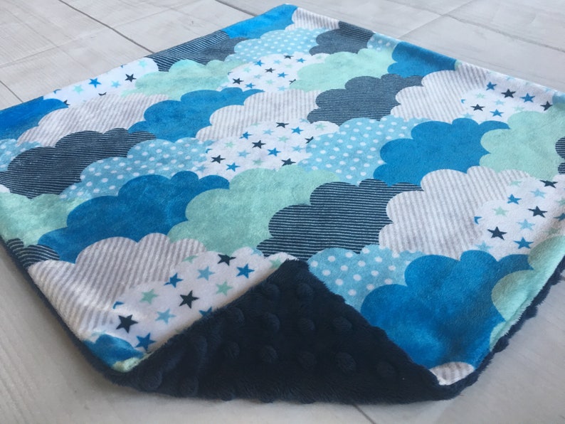 Minky Lovey Boy Lovey Baby Gift Lovey Blanket 17x17 Car Seat Lovey Cloud Lovey Baby Boy Lovey Minky Lovey Minky Lovey for Baby