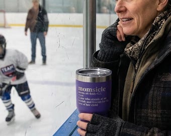 Hockey Mom Momsicle Tumbler 20oz 30oz Camp Mug Wine Water Bottle | Funny Ice Hockey Mom Gift Birthday Christmas Mother's Day Rink Mom Gifts