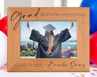 Graduation Photo Frame Personalized Class of 2026 Grad Gifts Graduate Picture Frame High School Graduation Frame Custom Graduation Gifts