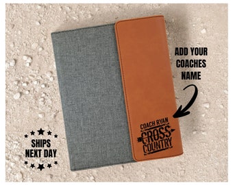 Personalized Cross Country Coach Portfolio Notebook XC Running Coach Thank You Gift for Coaches and Assistant Coach Runner Gift
