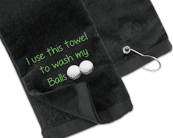 Golf Towel Fathers Day Golf Gifts for Men Birthday Golf Towel Funny Embroidered Golf Bag Towel with Clips Golf Retirement Gifts