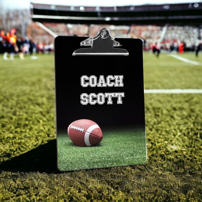 Football Coach Gift, Assistant Coach gifts, Custom Clipboard End of Season Thank You Present, Coach Appreciation, image 1