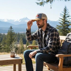 Pacific Northwest Hat Rainbow Mountain Hat PNW Trucker Hat Hats for Men Hats Women Snapback Hat Pacific Northwest Gifts image 2