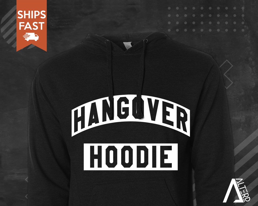 Hangover Hoodie With Built in Neoprene Can Cooler and Bottle Opener