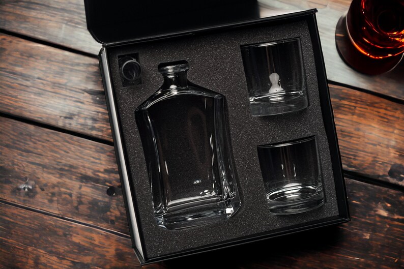 I Survived My Daughter's or Son's Wedding Engraved Whiskey Decanter Set Parents Wedding Gift from Bride and Groom | FREE SHIPPING image 4