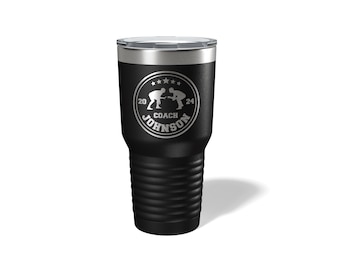 Wrestling Coach Gift Wrestling Coach Tumbler Personalized Coach Water Bottle with Name Coach Tumbler Best Coach Gift Thank You Coach Gift