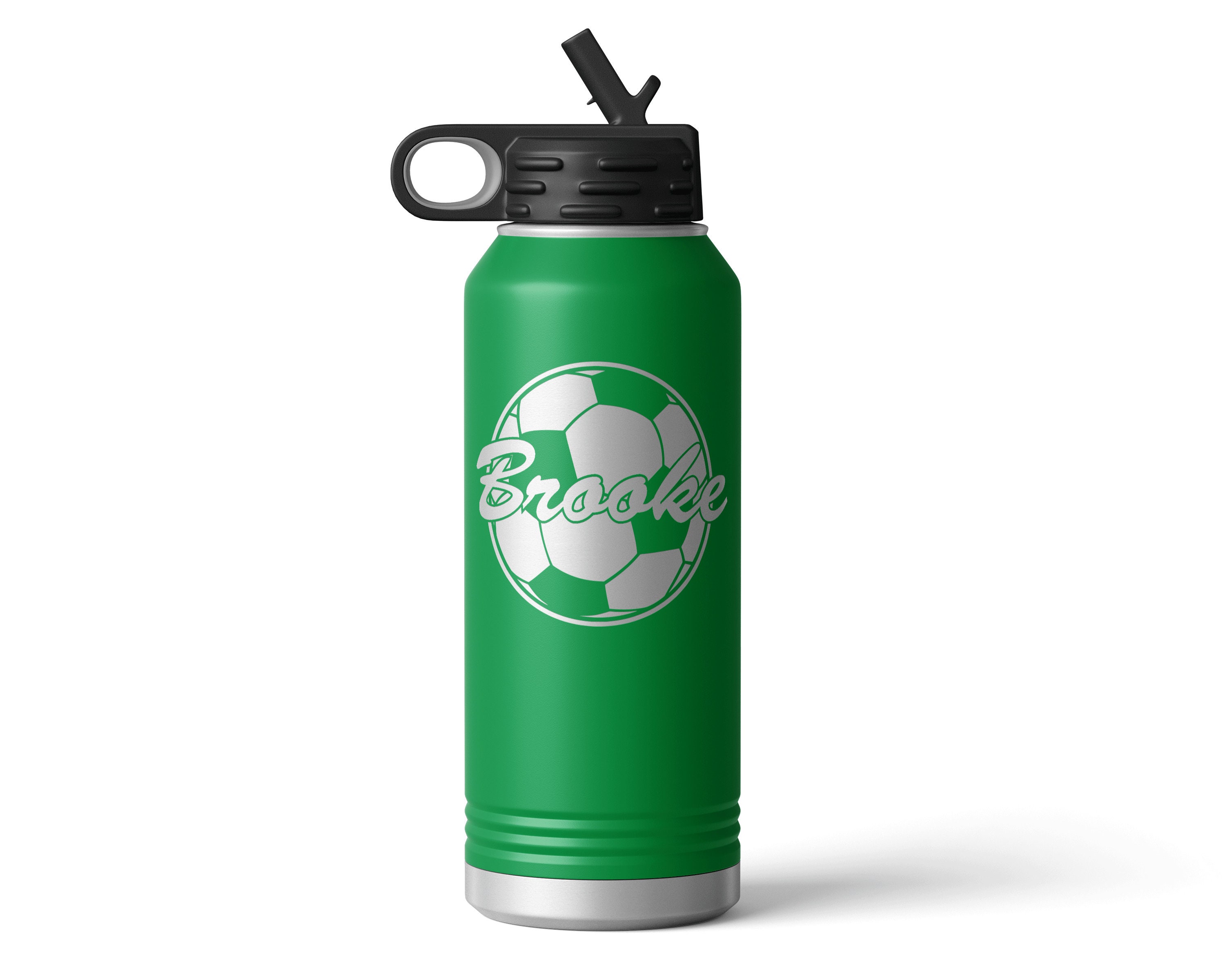 Personalized Soccer Player Engraved 32 Oz Water Bottle With Sports ...