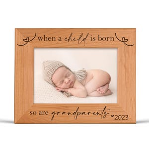 Personalized Grandparent Picture Frame When a Child is Born So are Grandparents Pregnancy Announcement First Time Grandparents Gifts immagine 12