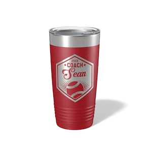 Baseball Softball Coach Gift Tumbler - Personalized Tumbler for Baseball Coaches Coach & Team Appreciation Gift Assistant Coach Gift