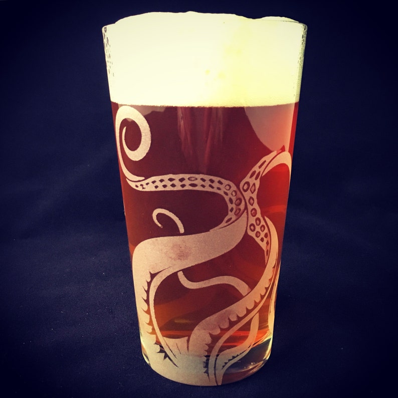 Kraken Kraken beer glass Octopus Nautical Beer gift 21st Etsy