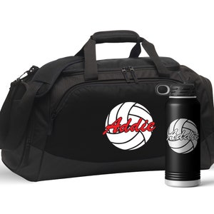 Volleyball Bag Personalized Volleyball Gifts for Girls Volleyball Water Bottle Volleyball Player Gift Volleyball Team Gifts FREE SHIPPING Black