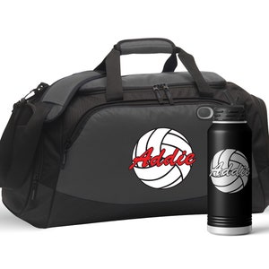 Volleyball Bag Personalized Volleyball Gifts for Girls Volleyball Water Bottle Volleyball Player Gift Volleyball Team Gifts FREE SHIPPING Charcoal