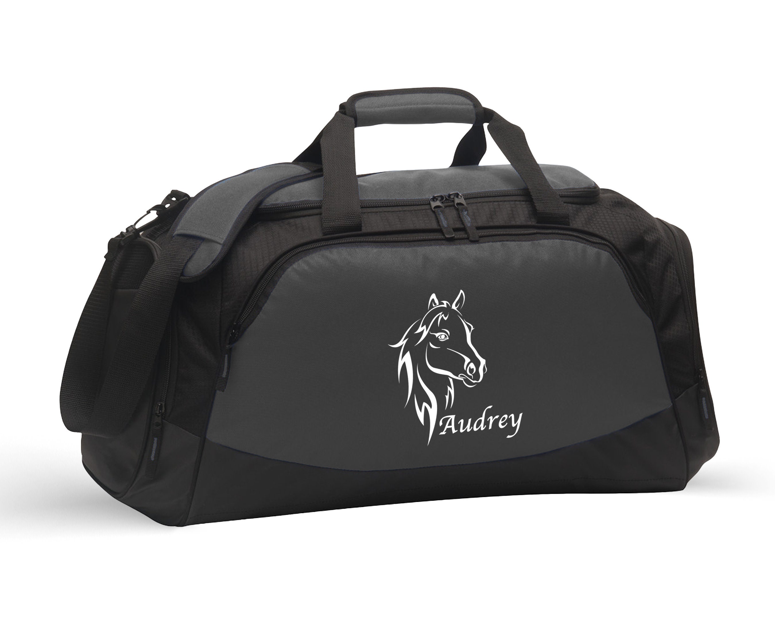 Marque de sac avec un cheval sale