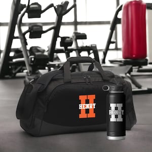 Monogram Sports Gym Duffel Bag Personalized Overnight Bag Gift for Him Mens Workout Bag for Athlete Personal Trainer | FREE SHIPPING zdjęcie 15