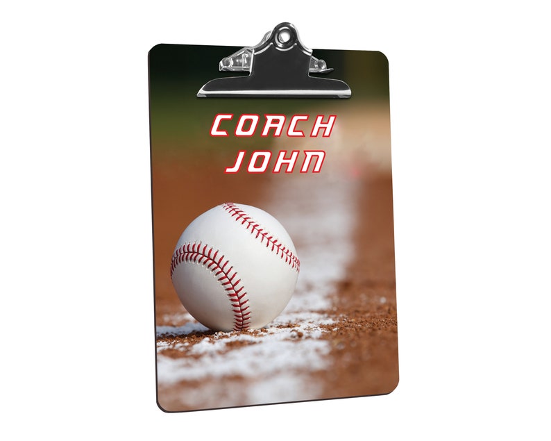 Baseball Coach Gift, Baseball Clipboard, Custom Coach Clipboard, Baseball Personalized Gift, Dry Erase Clipboard, Coach Thank You Gift image 2