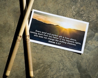 Personalized Christian Cross Drumsticks Custom Engraved Pair of 5A Hickory Wooden Drum Sticks with Your Custom Message Drummer Gift