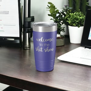 Welcome to the Shitshow Tumbler Cup Travel Coffee Mug Coworker to Friend Gift Funny Mugs for Coworkers Boss Gift for Women Funny Work Mug