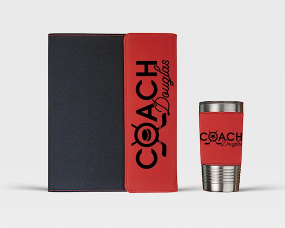 Hockey Coach Gift Personalized Coach Portfolio Notebook Ice Hockey Coach Tumbler End of Season Coach Thank You Gift from Team