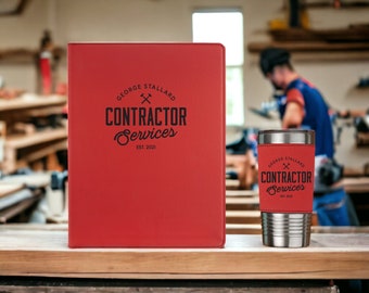 Contractor Portfolio General Contractor Gift Personalized Portfolio Notebook Carpenter Gift Contractor Gift Builder Gift Carpenter Portfolio