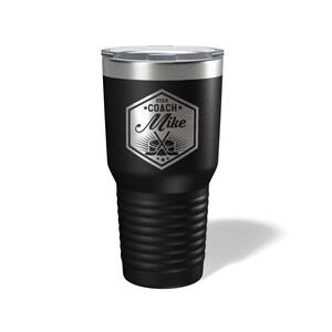 Personalized Hockey Coach Tumbler, Custom Engraved Thank You Gift, End of Season Coach Appreciation, Youth Hockey Gift for Men Women 30oz Tumbler