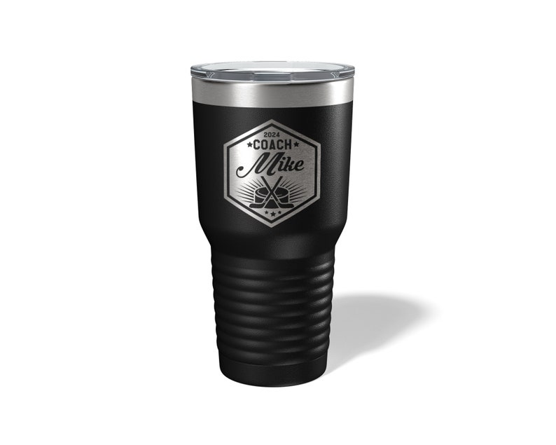 Personalized Hockey Coach Tumbler, Custom Engraved Thank You Gift, End of Season Coach Appreciation, Youth Hockey Gift for Men Women 30oz Tumbler