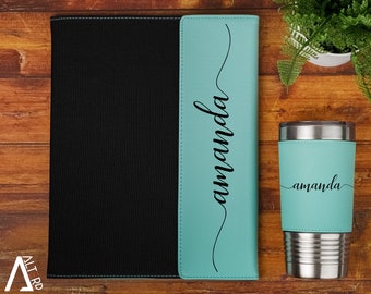 Portfolio for Women Portfolio Personalized Professional Portfolio Lined Notebook Personalized 20oz Tumbler Coworker Gift Teacher Gifts