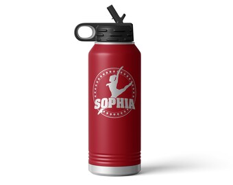 Botella de agua personalizada para bailarinas, baile, regalos de baile, mamá de bailarina, vaso, botella de agua de baile