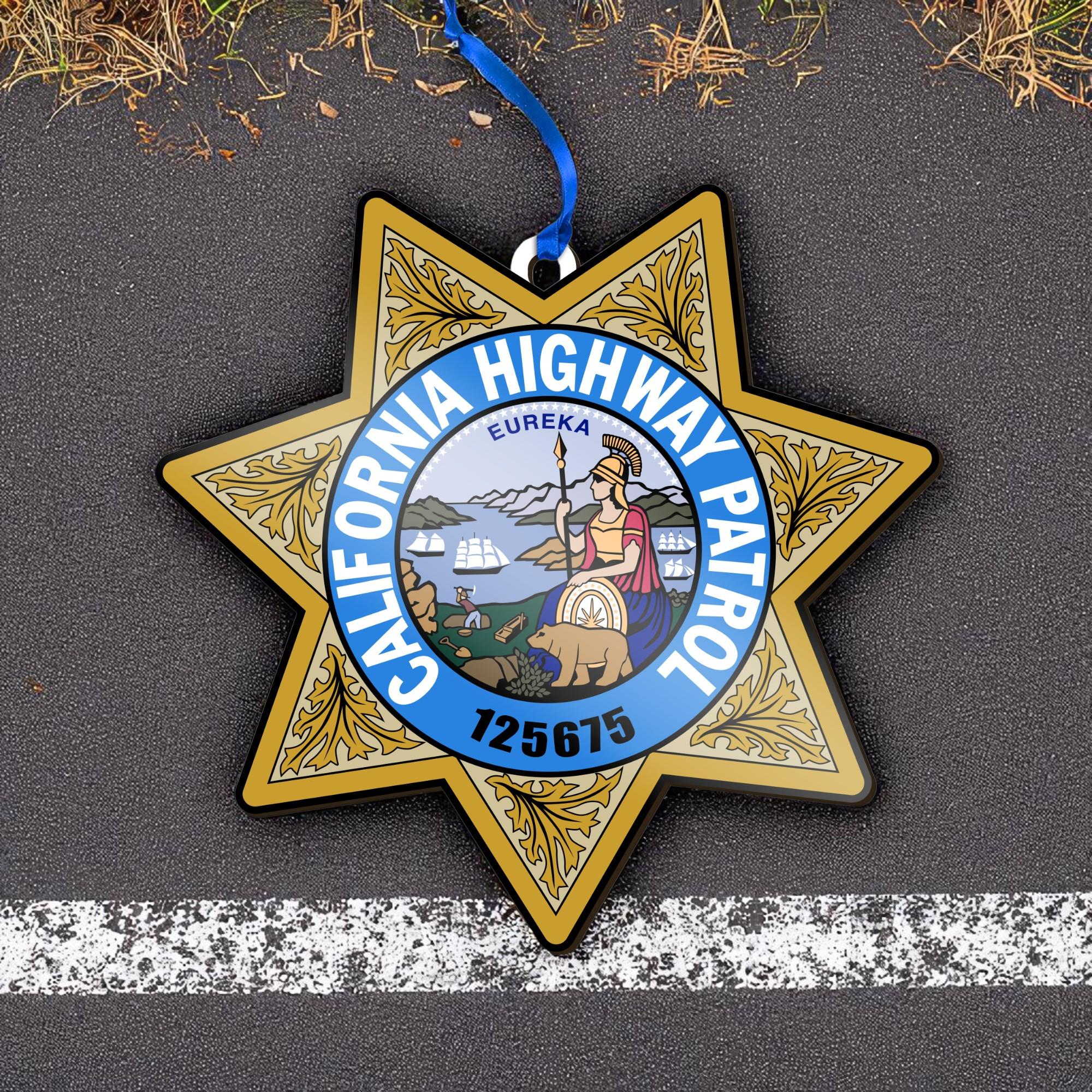CHP California Highway Patrol Trooper Police Officer Badge Personalized ...
