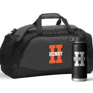 Monogram Sports Gym Duffel Bag Personalized Overnight Bag Gift for Him Mens Workout Bag for Athlete Personal Trainer | FREE SHIPPING zdjęcie 10