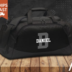 Monogram Sports Gym Duffel Bag Personalized Overnight Bag Gift for Him Mens Workout Bag for Athlete Personal Trainer FREE SHIPPING image 6