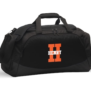 Monogram Sports Gym Duffel Bag Personalized Overnight Bag Gift for Him Mens Workout Bag for Athlete Personal Trainer FREE SHIPPING image 7