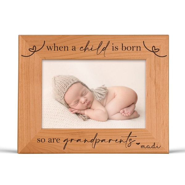 New Grandma Mothers Day Gift When a Child is Born So are Grandparents Grandparent Pregnancy Announcement Grandparent Gifts Personalized