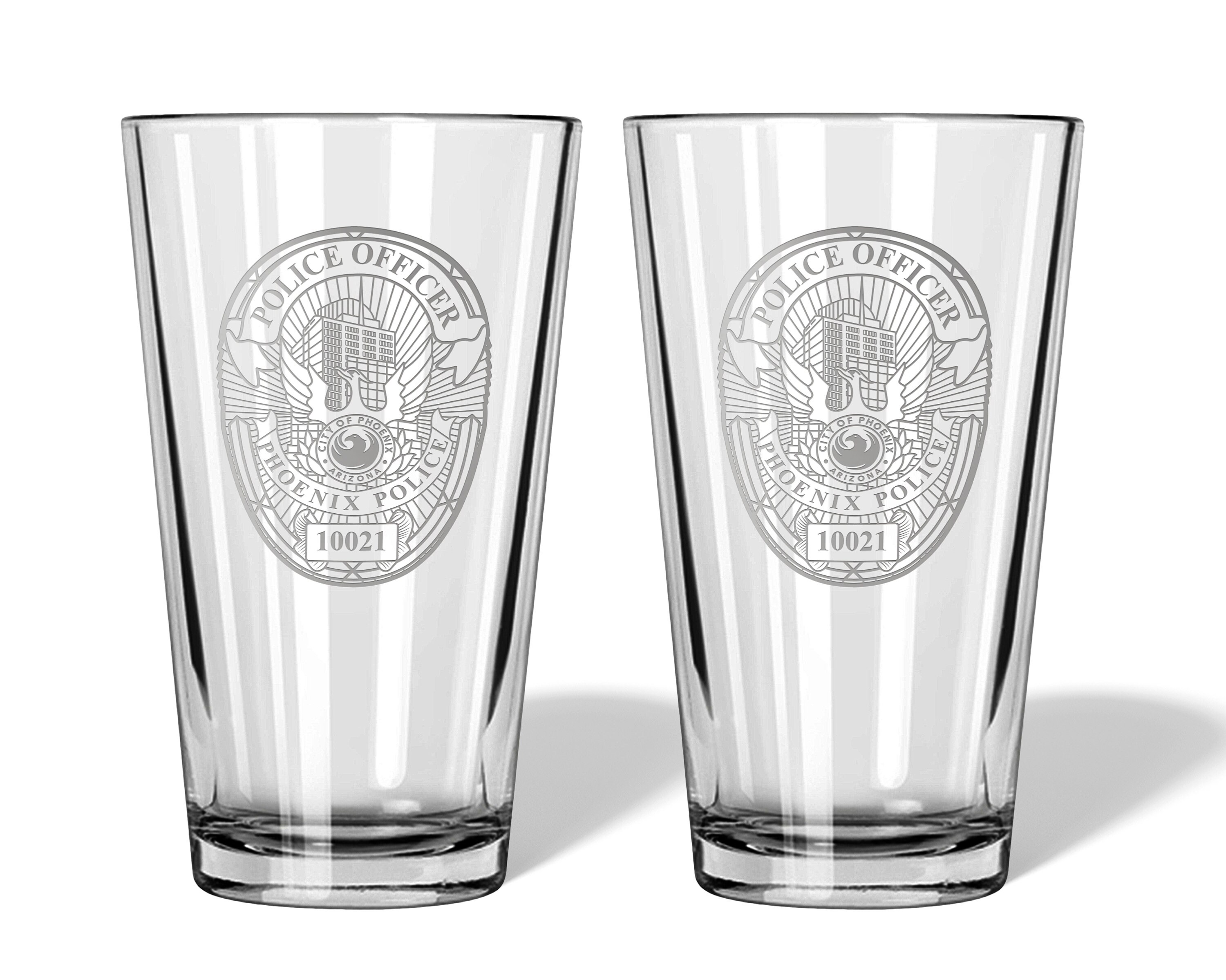 Personalized Phoenix Police Department Engraved Glassware | Phoenix PD ...