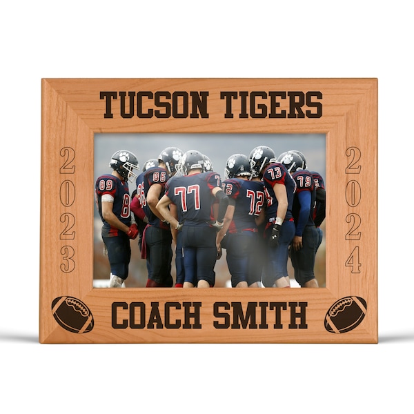 Football Coach Frame Football Coach Gift Football Coach Award End of Season Coach Gift Team Photo Thank You Coach Gift from Team