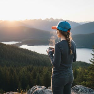 Pacific Northwest Hat Rainbow Mountain Hat PNW Trucker Hat Hats for Men Hats Women Snapback Hat Pacific Northwest Gifts image 11