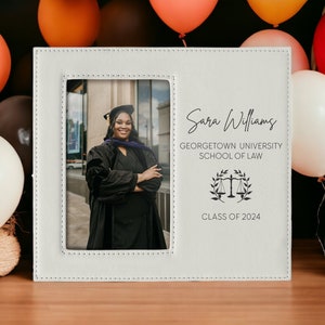 Law School Picture Frame Personalized Law School Grad Gift Lawyer Picture Frame Class of 2024 Photo Frame Law Student Gift Grad School Gift