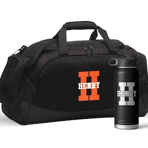 Monogram Sports Gym Duffel Bag Personalized Overnight Bag Gift for Him Mens Workout Bag for Athlete Personal Trainer | FREE SHIPPING