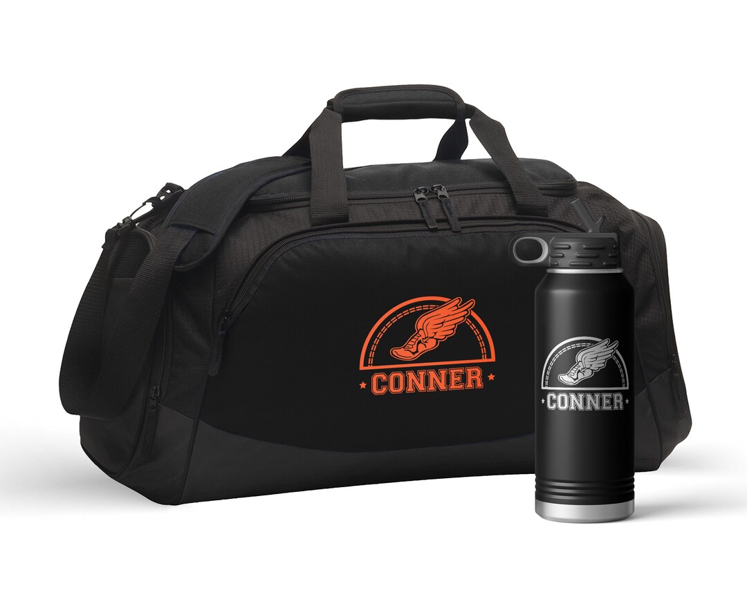 Track and Field Sports Duffel Gym Bag With Shoe Compartment