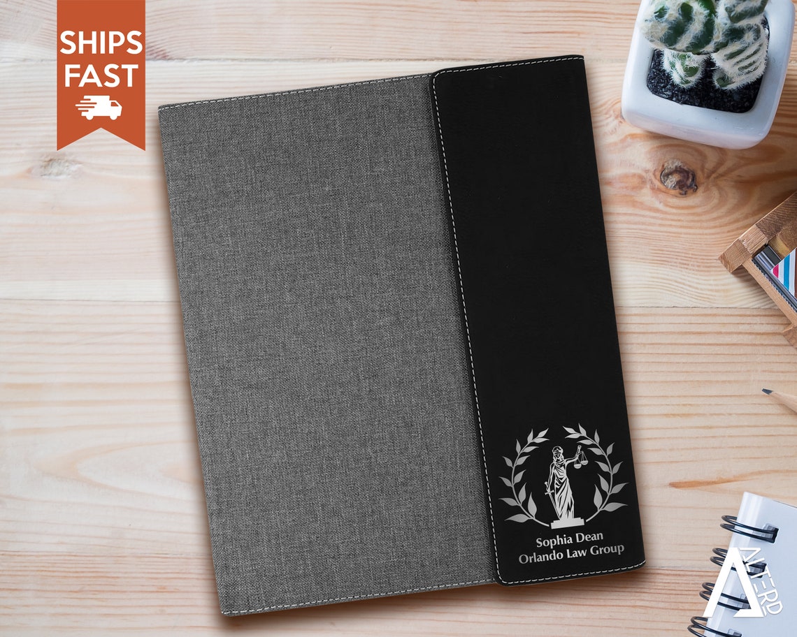 Personalized Leather Portfolio Lawyer Gift Attorney Gift Etsy