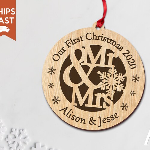 Personalized First Christmas Ornament Our First Christmas as Etsy