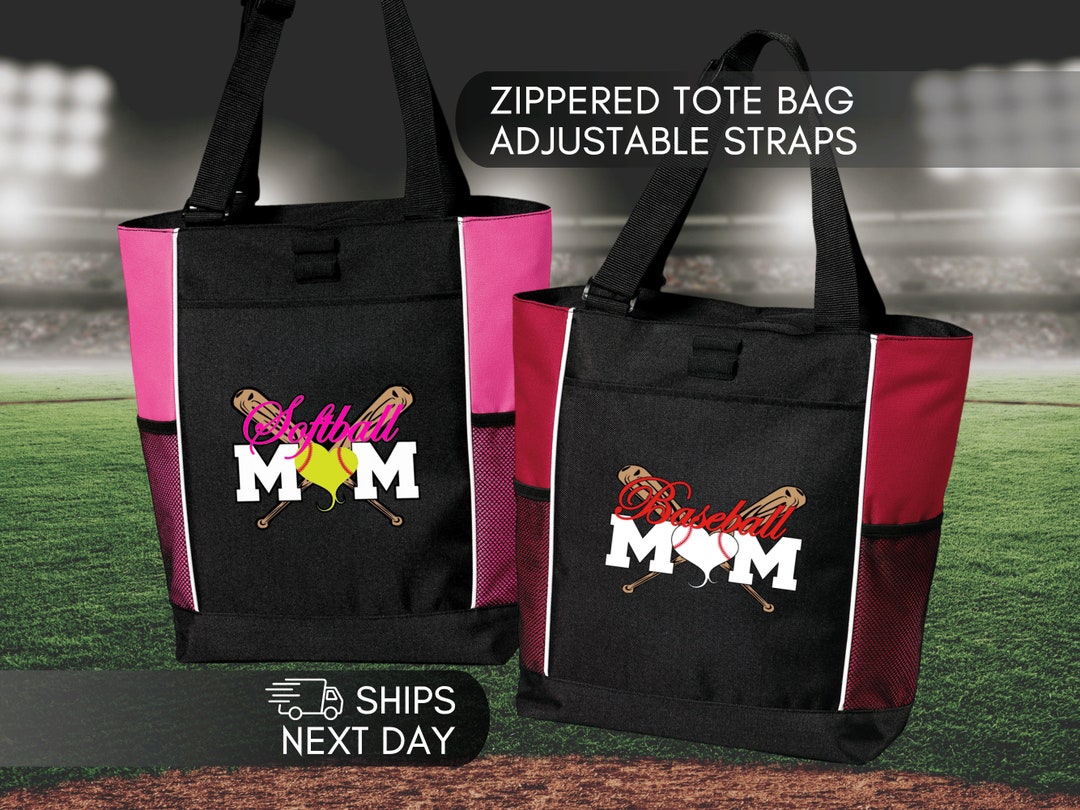 Mother Bag In Baseball Print With 1 Big Pocket, 7 Out Side Pockets,1 Changing Mat And 1 Hand Purse main image 1