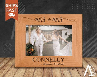 Wedding Picture Frame, Personalized Picture Frame, Personalized Wedding Gift, Same Sex Wedding, LGBTQ Wedding gift, Newlywed gifts