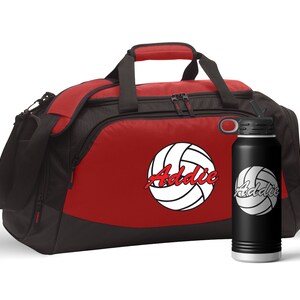 Volleyball Bag Personalized Volleyball Gifts for Girls Volleyball Water Bottle Volleyball Player Gift Volleyball Team Gifts FREE SHIPPING Red